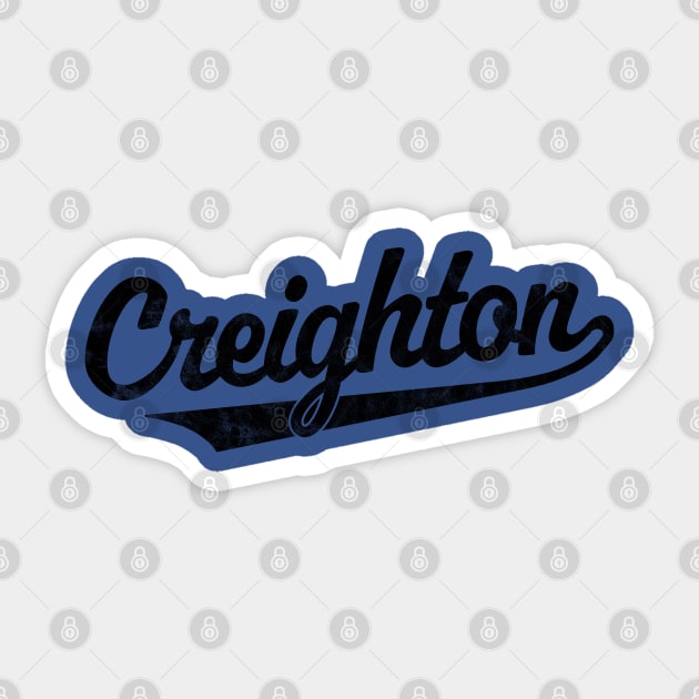 Get this classic vintage Creighton design! Sticker by MalmoDesigns